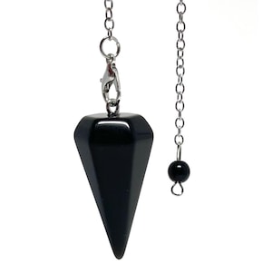 Black Obsidian Pendulum – Crystal Dowsing Tool for Meditation & Spiritual Energy