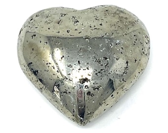 Pyrite Heart Crystal, Peruvian Pyrite Heart for Protection and Abundance, Prosperity Crystal, Wealth Stone, Spiritual Gift
