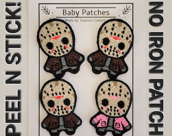 Jason Friday the 13th-babypatch: Peel-and-Stick-borduursel (4-pack)