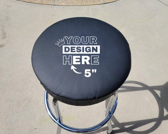 Hoes barkruk Arcade PU-leer Personaliseer borduursel zwart (5-inch ontwerp) *ALLEEN OMSLAG met digitalisering