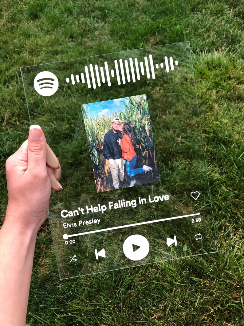 Custom Song Glass Frame Etsy