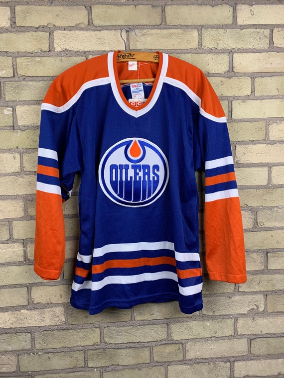 Vintage 80s Edmonton Oilers NHL Hockey Jersey