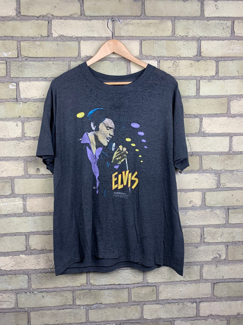 Vintage 80s Elvis Presley King Of Rock N Roll T-Shirt