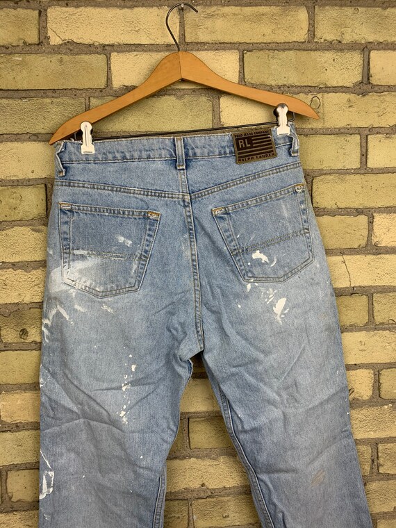 polo paint splatter jeans