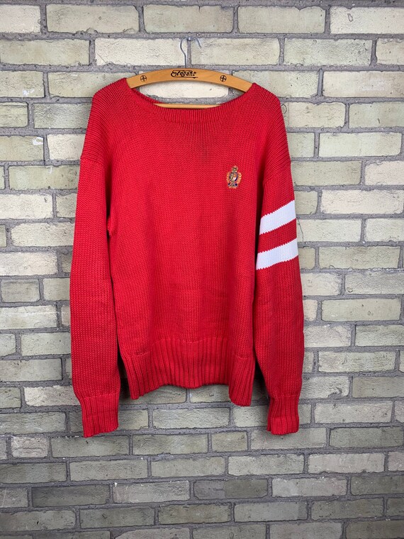 Vintage 80s Polo Ralph Lauren Knit Double Stripe S