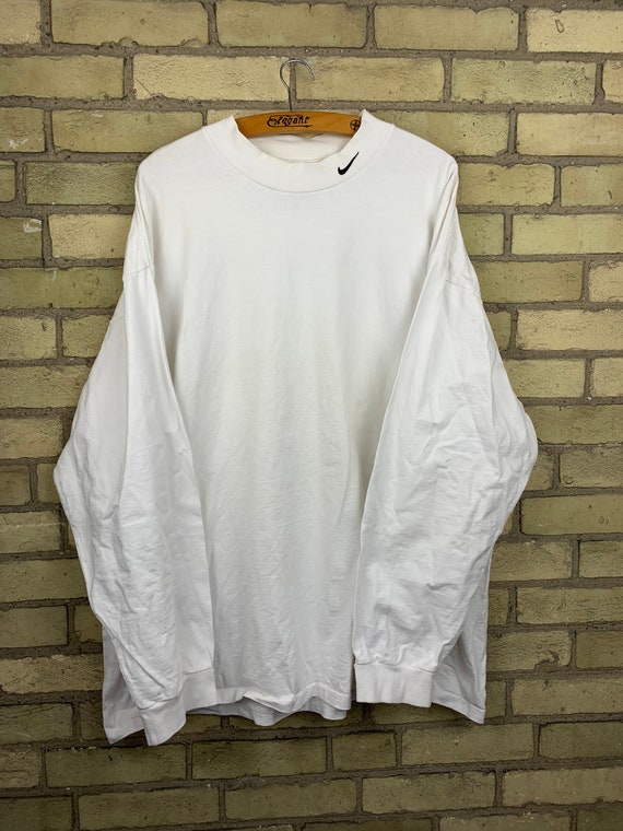 Vintage Nike Simple Swoosh Mock Neck Long Sleeve T