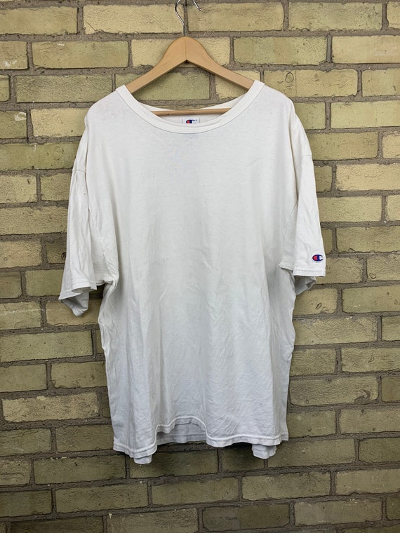 Vintage 90s Champion Blank White T-Shirt