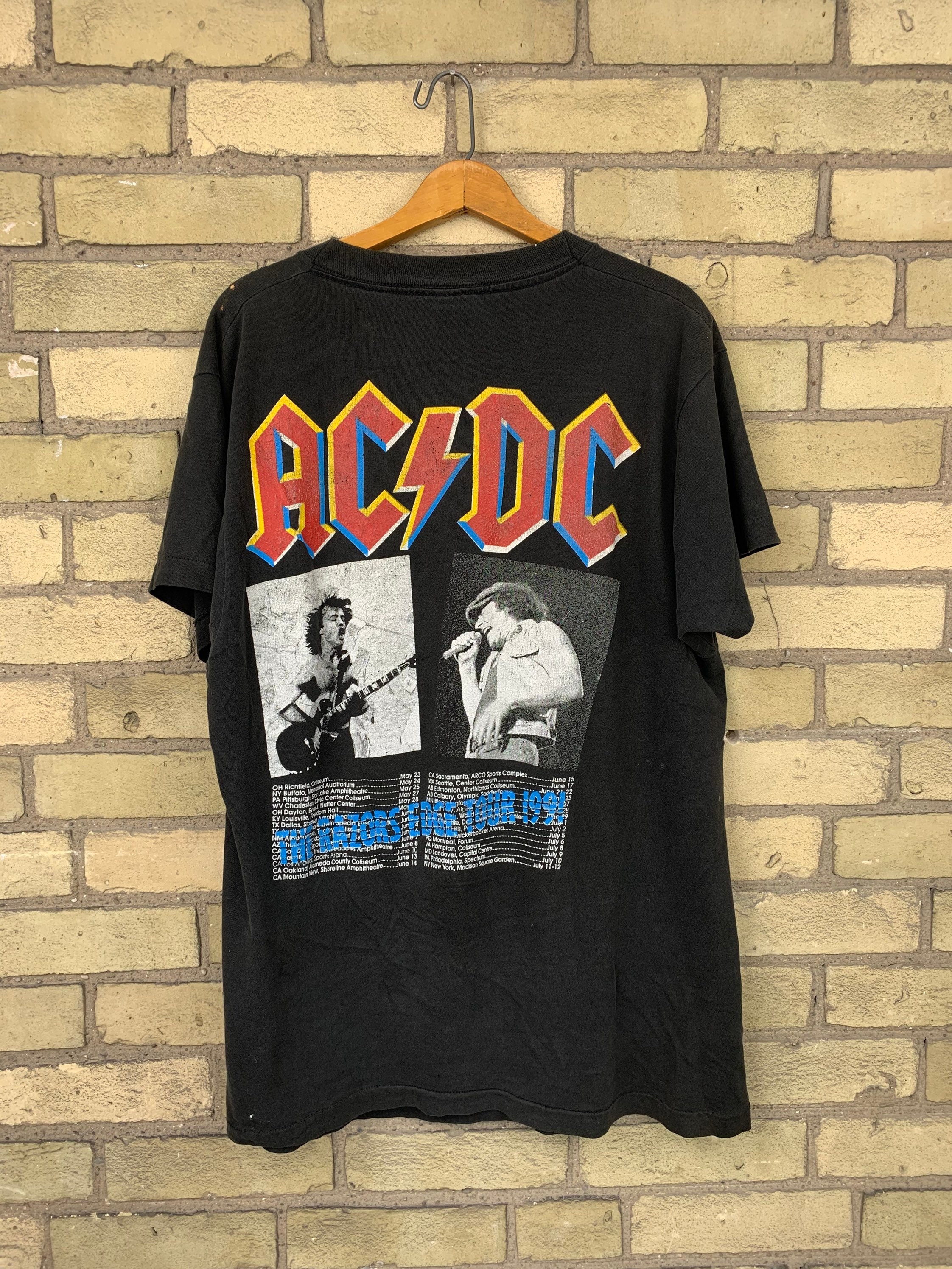 Vintage 90s AC/DC The Razors Edge Tour T-Shirt | Etsy