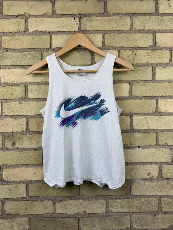 Vintage 90s Colourful Nike Tank Top Shirt