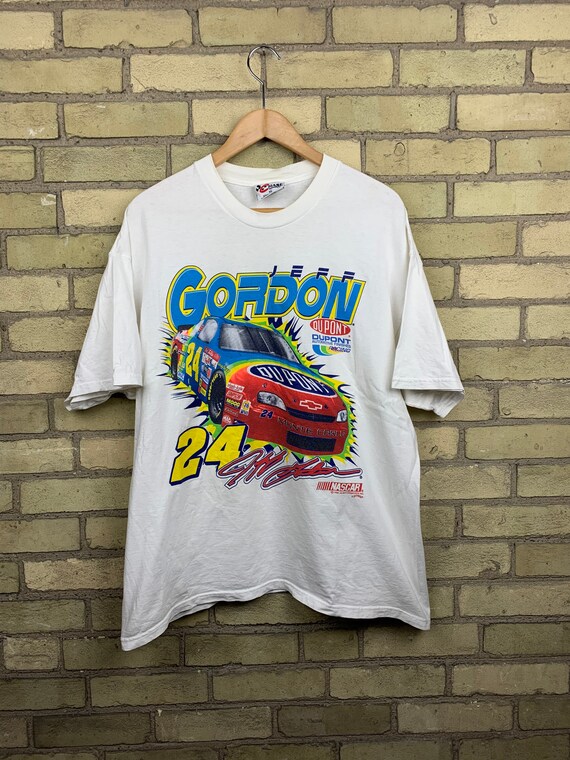 Vintage 90s Jeff Gordon Nascar Racing Colourful T-
