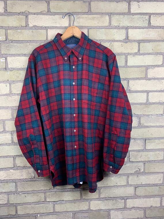 Vintage 90s Pendleton Lindsay Tartan Plaid Wool Fl