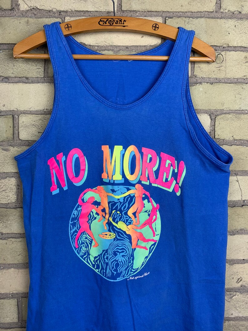 Vintage 90s Women Celebrating Art Abstract Art Tank Top Shirt