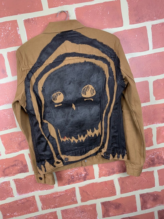 Custom Vintage Levi’s Hand Painted Grim Reaper Den
