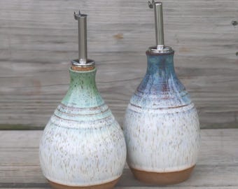 Oil pourer, Pick your color, handmade pottery, vinegar or oil pourer, pottery gift, kitchen gift