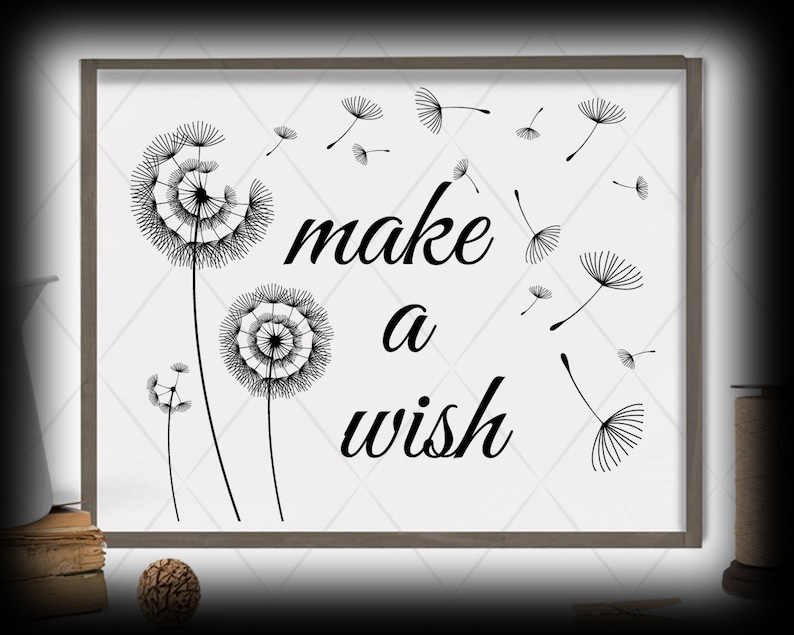 Make a Wish Dandelion SVG Dandelion svg Wall Art svg ...