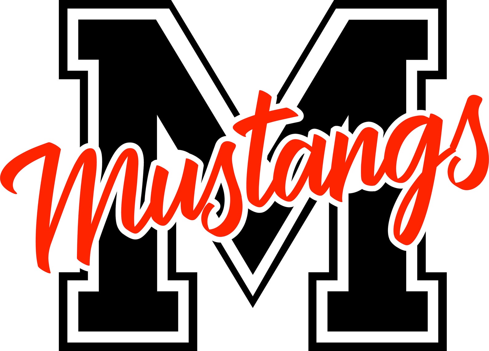 Mustang SVG High School Mascot School Spirit Mustangs Etsy