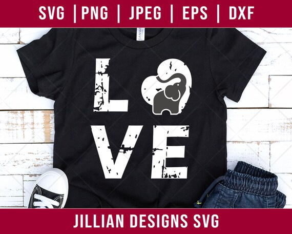 Download Elephant Love Svg Love Svg Elephant Svg Distressed Grunge Etsy