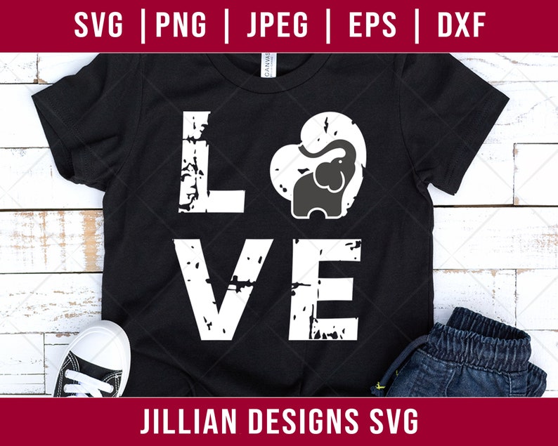 Download Elephant Love Svg Love svg Elephant svg Distressed Grunge ...