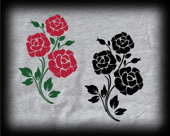 Download Red Rose Svg Long Stem Rose Svg Flower Svg Rose Clipart Etsy