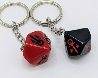 Vampire: The Masquerade D10 Keychains