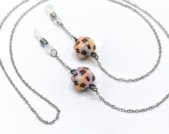 D20 Glasses Chain, Festive Circus/black