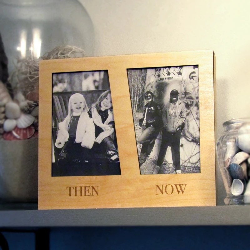 Decorative Then and Now Picture Frame for Home Decor, All Seasons
