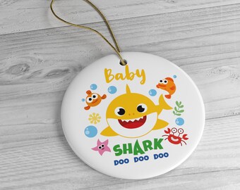 personalized baby shark ornament