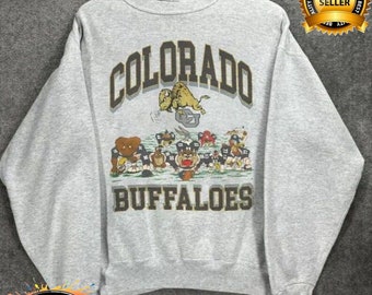 Vintage University Colorado Buffaloes Football Sweatshirt, CU Buffaloes Shirt, Retro CU Boulder 1990 Shirt, Colorado Buffalo Shirt
