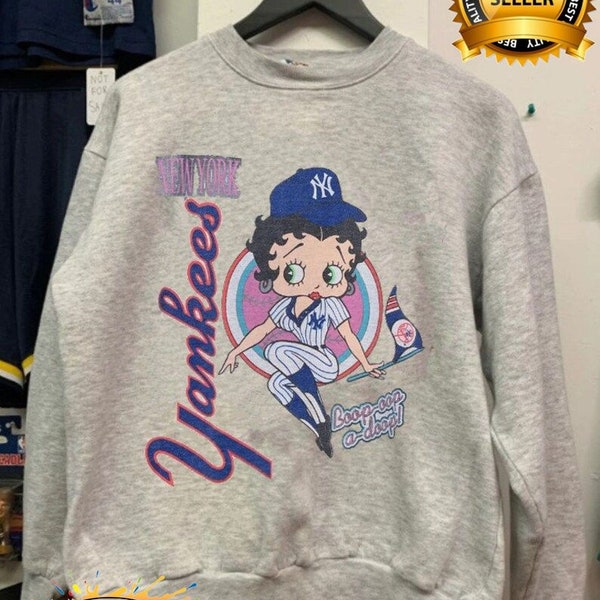 MLB New York Yankees Betty Boop Crewneck Sweatshirt, MLB New York Yankees World Series Crewneck Sweatshirt, NY Yankees 90's Shirts Full Size