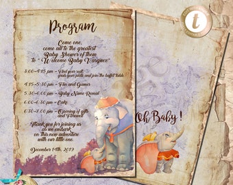 Baby Shower Program Etsy