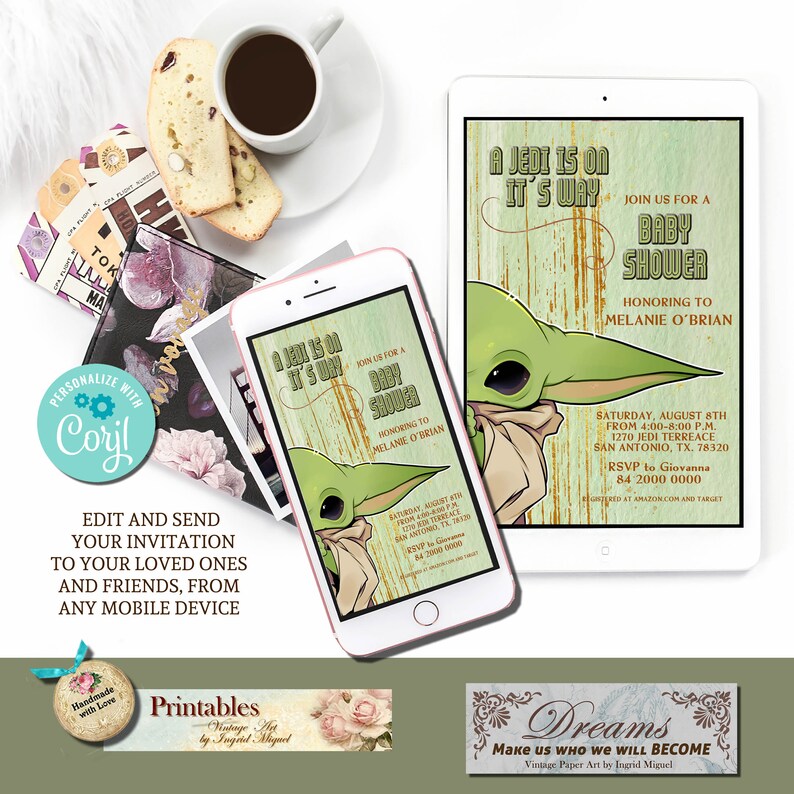 Yoda Baby Baby Shower games Yoda Baby Shower The Child Etsy