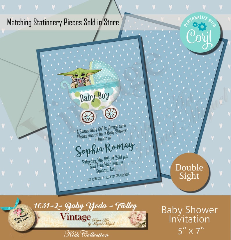 Baby Yoda Baby Shower Invitation Baby Shower Invitation Etsy