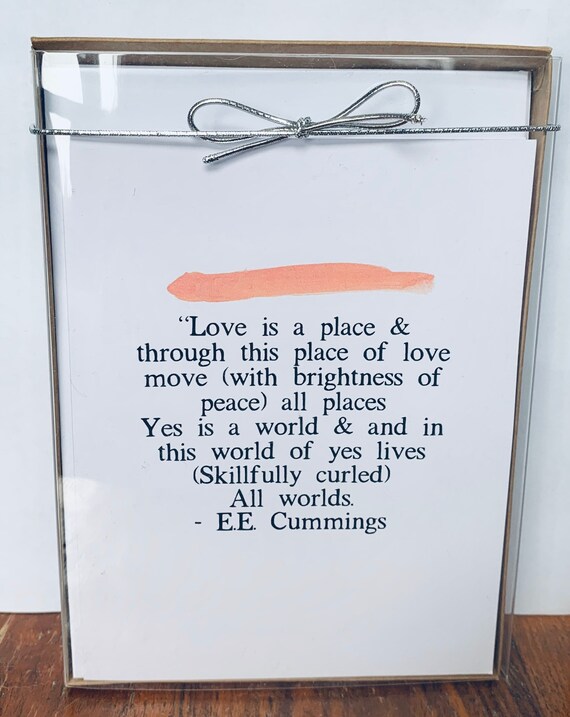 E.E. Cummings 2 valentine set of 10