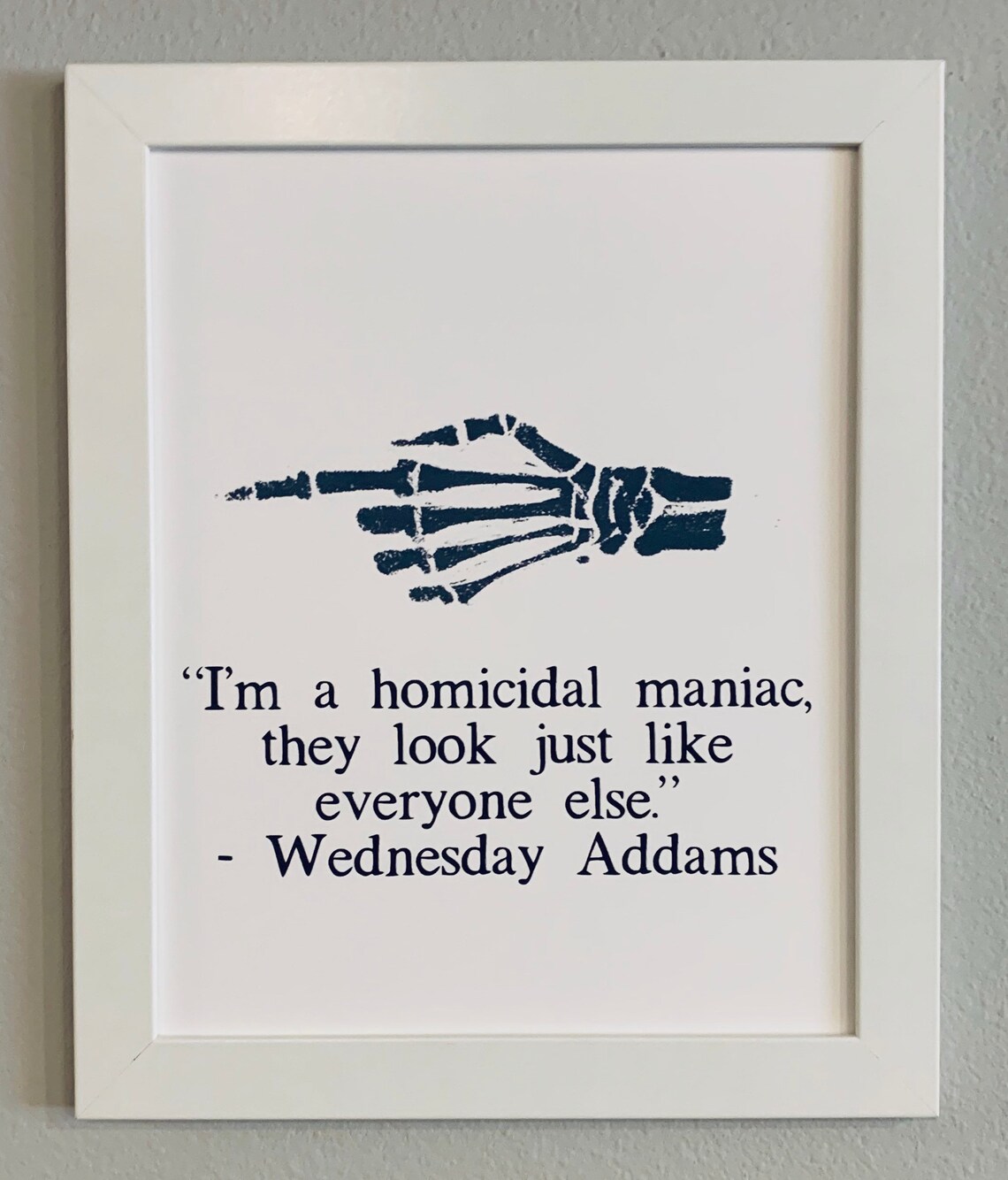 Wednesday Photo Frame Wednesday Addams 8x10 Print (frame Not Included) - Etsy