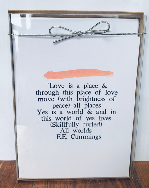 E.E. Cummings 2 valentine set of 6