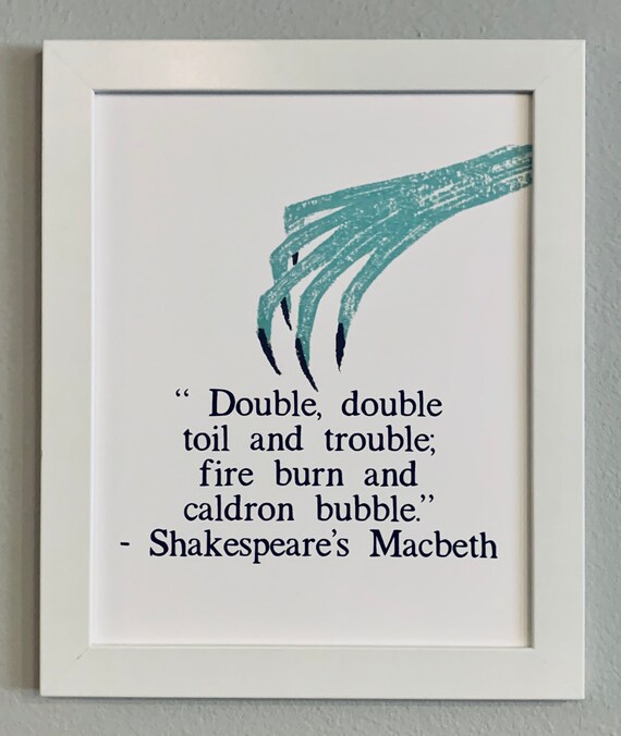 Shakespeare's Macbeth 2 8x10 print (frame not include)