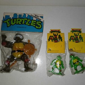 turtles ninjas lot 3 figures , Donatello , mini Ralph vintage bootleg Argentina 90s