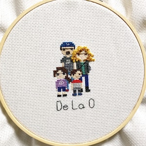 Custom Family Cross Stitch Hoop