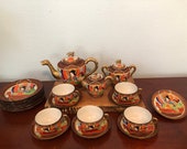 Antique Japanese Satsuma Dragonware Tea Set