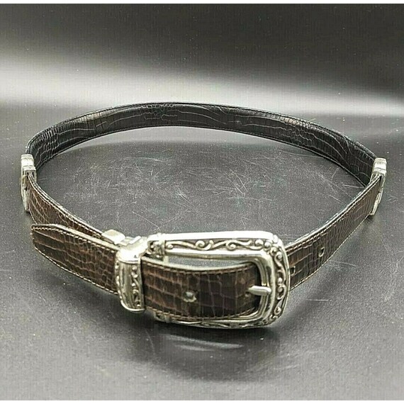 Brighton Belt Reversible Brown or Black Croc Embossed  display picture 1
