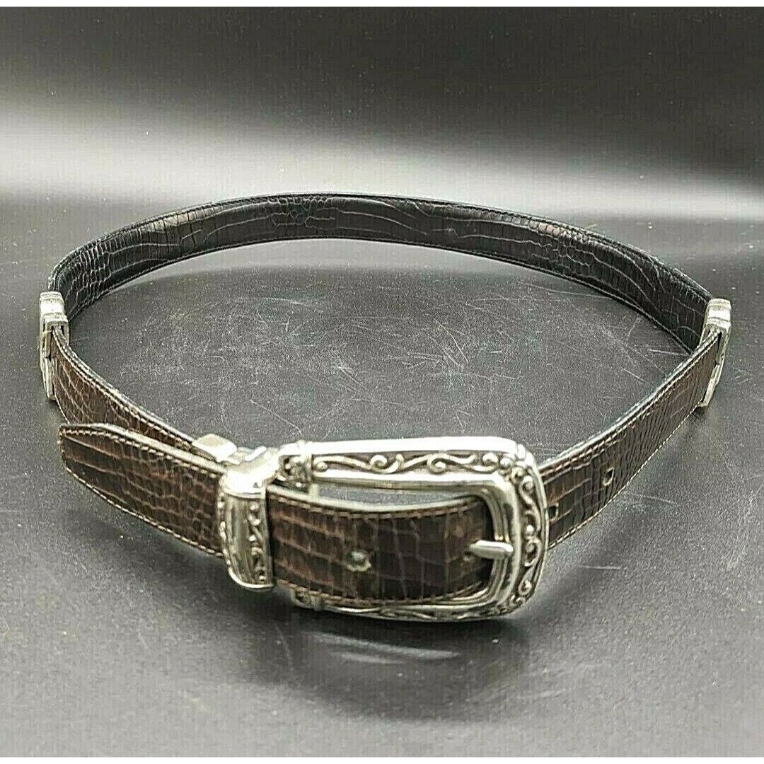Brighton Belt Reversible Brown or Black Croc Embossed 