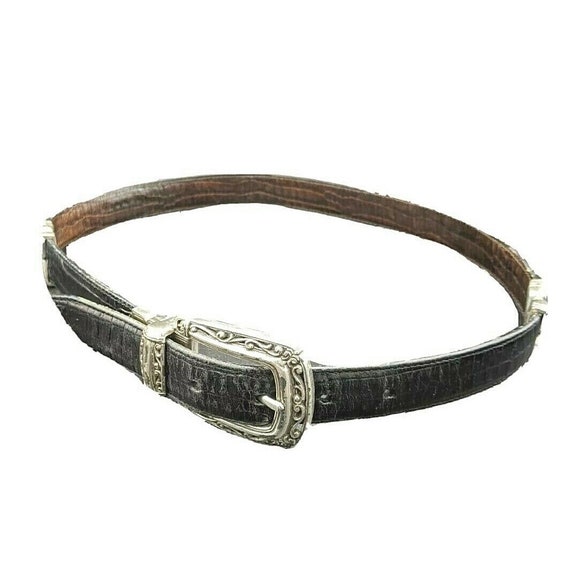 Brighton Belt Reversible Brown or Black Croc Embossed  display picture 1