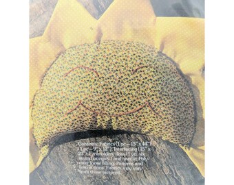 Embroidery & Sewing Pillow Kit QS01 Yours Truly VTG 1978 SunriseYellow Sun NOS Sunshine