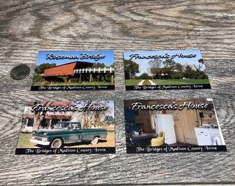 The Bridges of Madison County/Francesca's House MAGNETS set of 4.