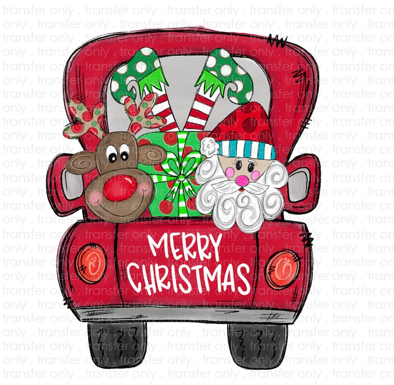 Merry Christmas Sublimation Transfer DIY Shirt Transfer Etsy