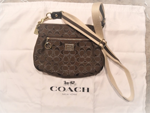 COACH Poppy Signature Metallic Hippie Crossbody C… - image 1