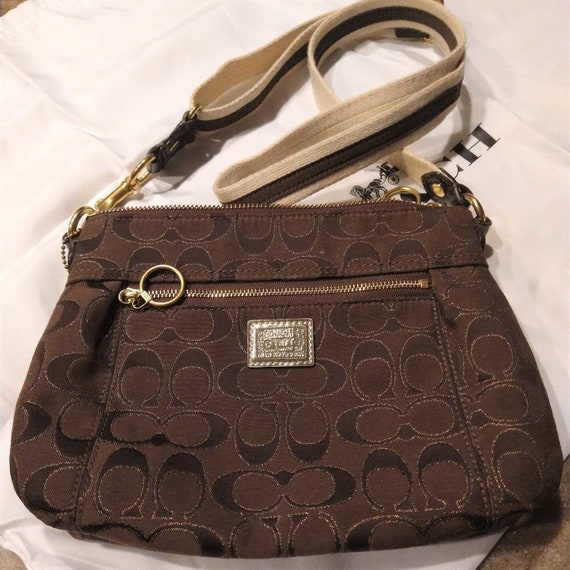 COACH Poppy Signature Metallic Hippie Crossbody C… - image 3