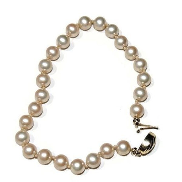 Faux PEARL Bracelet, MARVELLA Bracelet, Designer Bracelet, Knotted Pearl Bracelet, Vintage Bracelet 1940'S