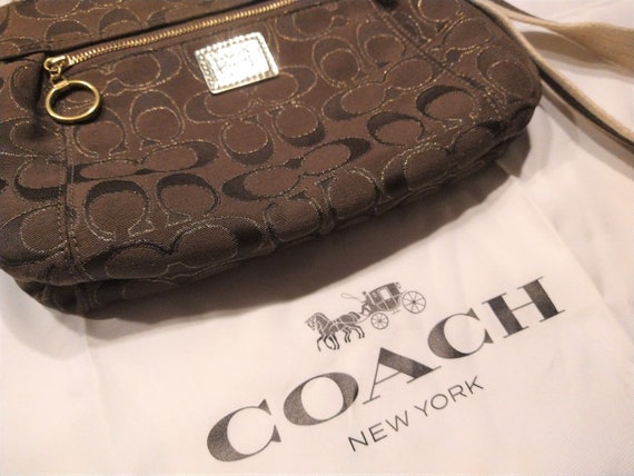 COACH Poppy Signature Metallic Hippie Crossbody C… - image 5