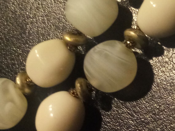 Vintage MONET Solid White and Translucent Swirls … - image 3